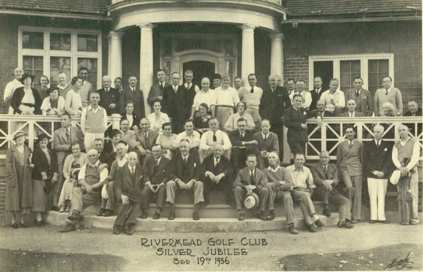 Members gathered at the clubhouse for the club's silver jubilee